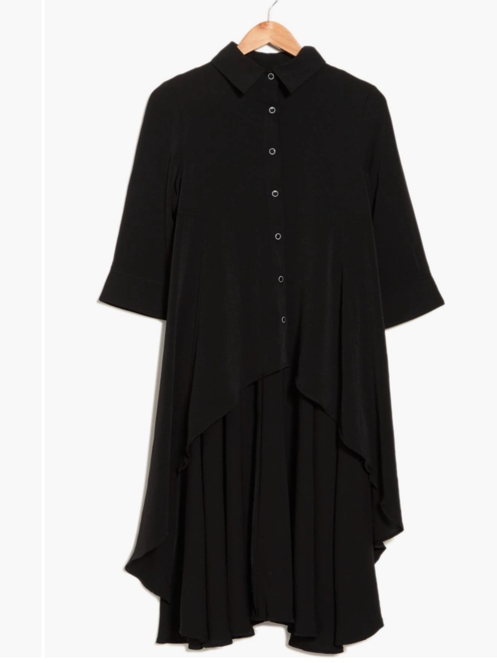 Patrizia Luca “Milano” Hi-Low Button Down Shirt Dress Excellent Condition SZ M - Picture 3 of 7